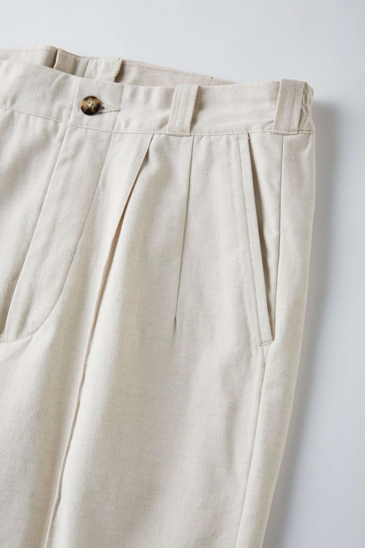 ○OLD JOE - FRONT TUCK ARMY TROUSER - NATURAL