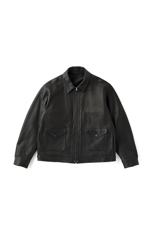 ○OLD JOE - PATINA DEERSKIN ALBERT JACKET - PATINA BLACK