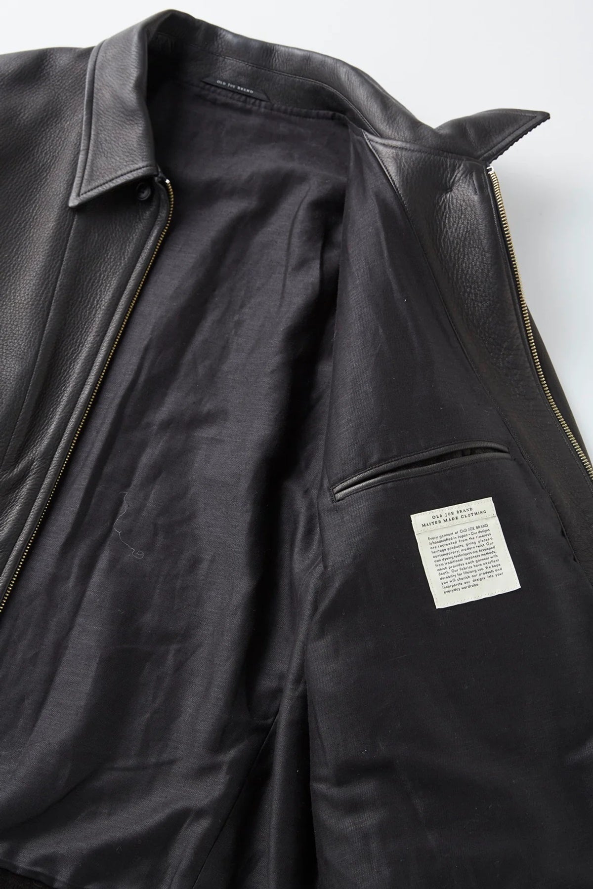 ○OLD JOE - PATINA DEERSKIN ALBERT JACKET - PATINA BLACK