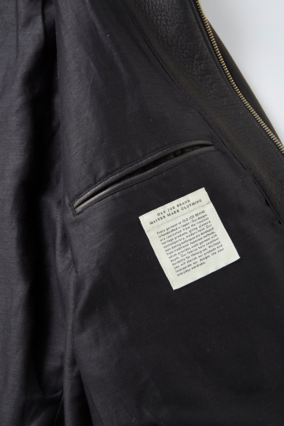 ○OLD JOE - PATINA DEERSKIN ALBERT JACKET - PATINA BLACK