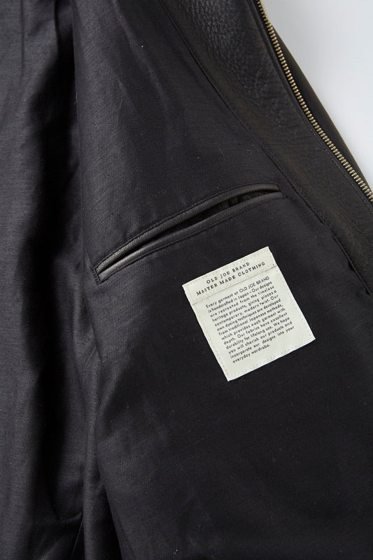 ○OLD JOE - PATINA DEERSKIN ALBERT JACKET - PATINA BLACK