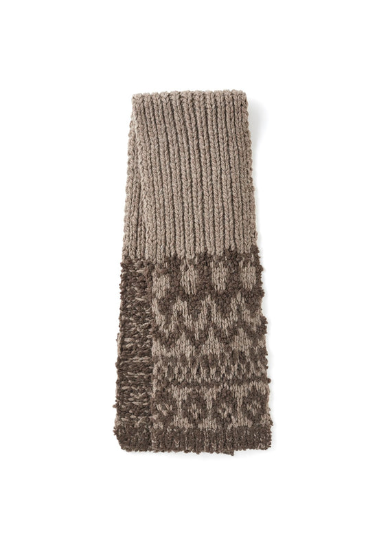 ○OLD JOE - NORDIC HAND SWEATER SCARF - WHISKY PATTERN