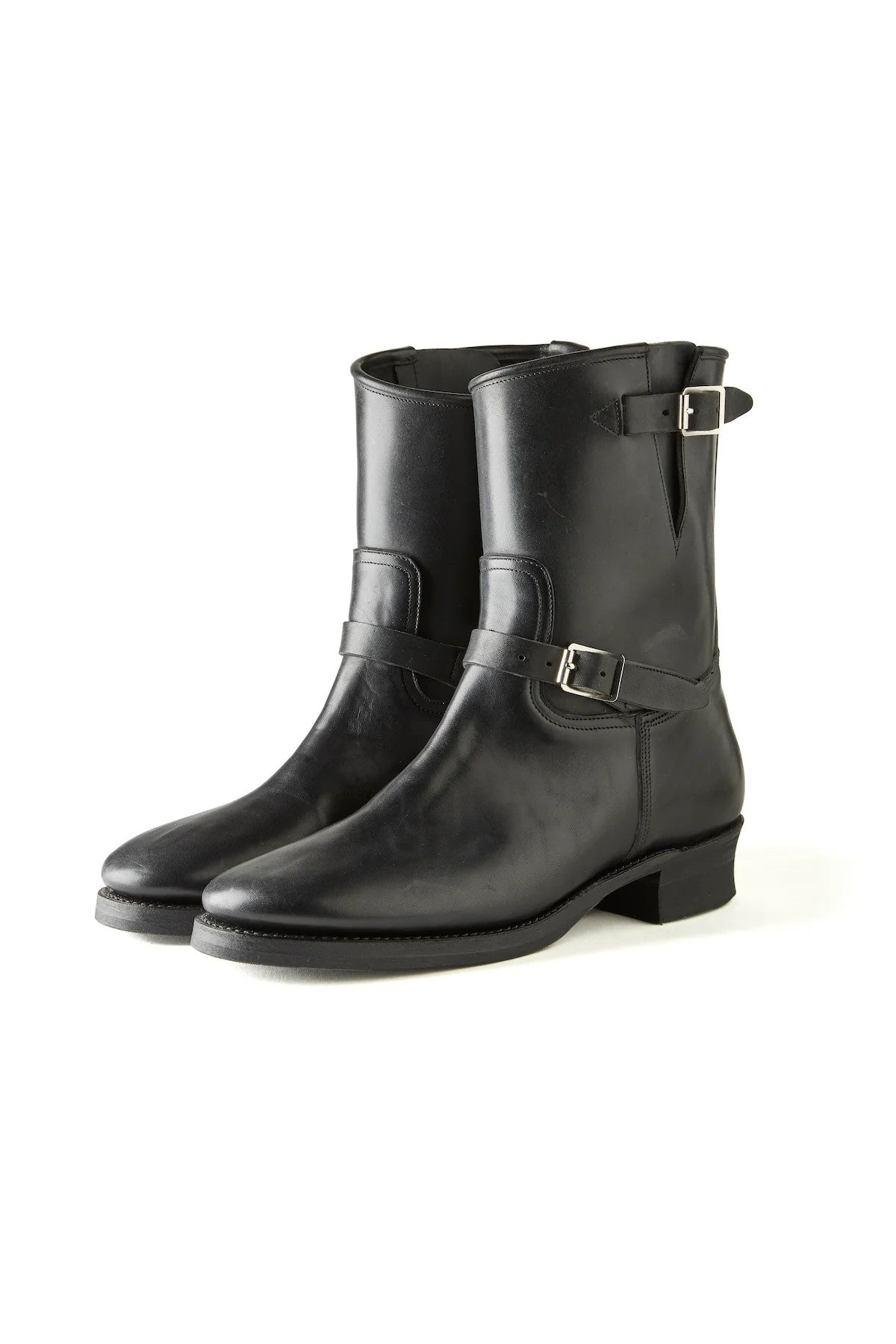 ○OLD JOE - “The Engineer” ARTISAN LEATHER ENGINEER BOOTS - BLACK HORSE BUTT