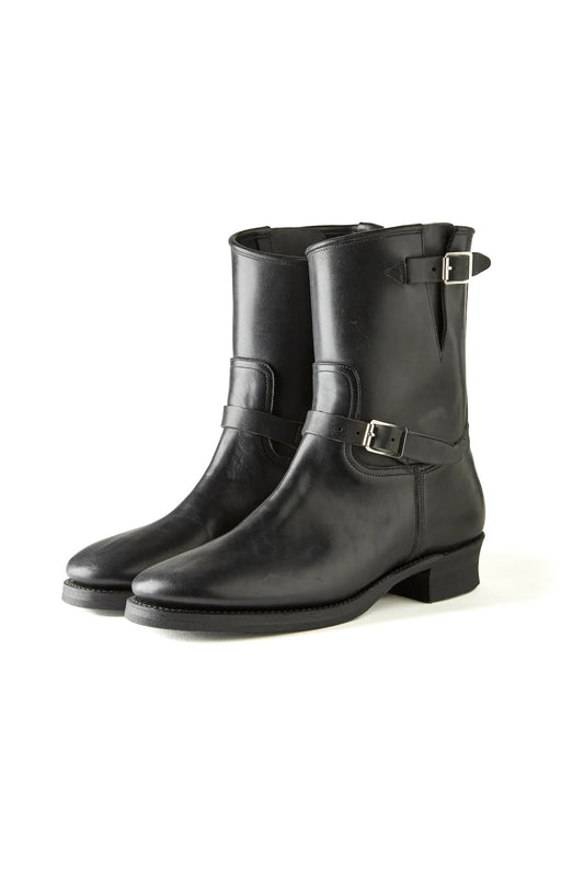 ○OLD JOE - “The Engineer” ARTISAN LEATHER ENGINEER BOOTS - BLACK HORSE BUTT