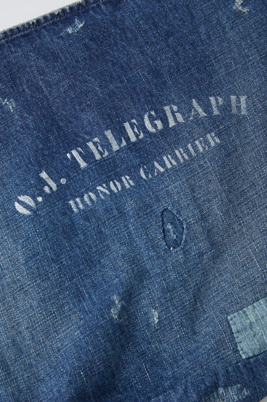 ○OLD JOE - NEWSPAPER BAG (SCAR FACE) - INDIGO