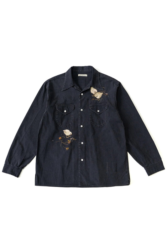 ○OLD JOE - SWALLOW COLLAR SPORTS SHIRTS Long-sleeve (Hiyoko) - GRAPHITE