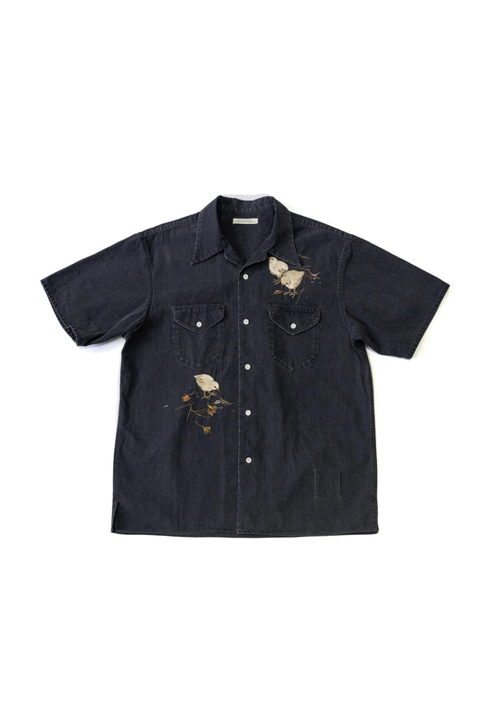 ○OLD JOE - SWALLOW COLLAR SPORTS SHIRTS Short-sleeve (Hiyoko) - GRAPHITE