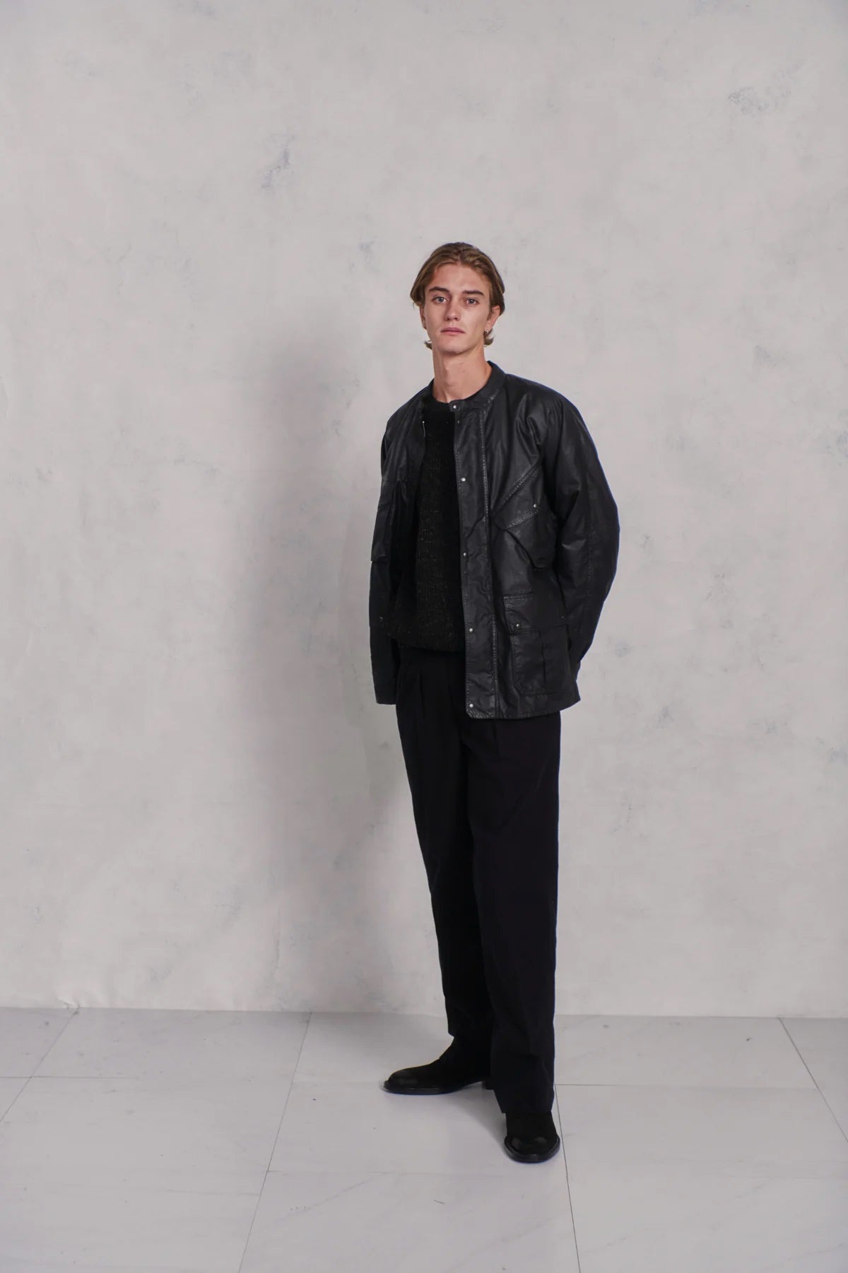 ○OLD JOE - PATINA WAXED - CLOTH HUSKY JACKET - ONYX