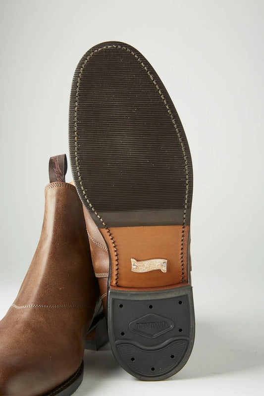 ○OLD JOE - “The Rover” ARTISAN LEATHER SIDE-GORE BOOTS - OLIVE HORSE BUTT