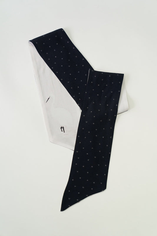 ○OLD JOE - RAYON SCARF TIE - BLACK x BLACK