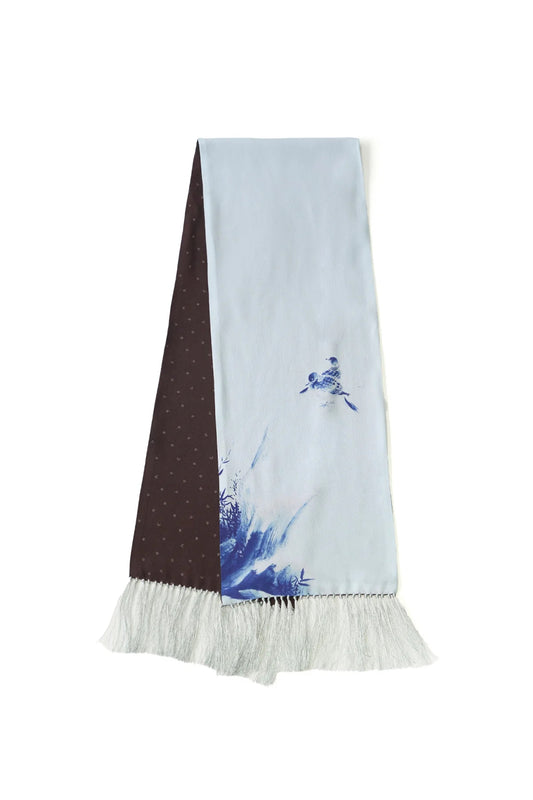 ○OLD JOE - RAYON FRINGE STALL - WALNUT x COBALT