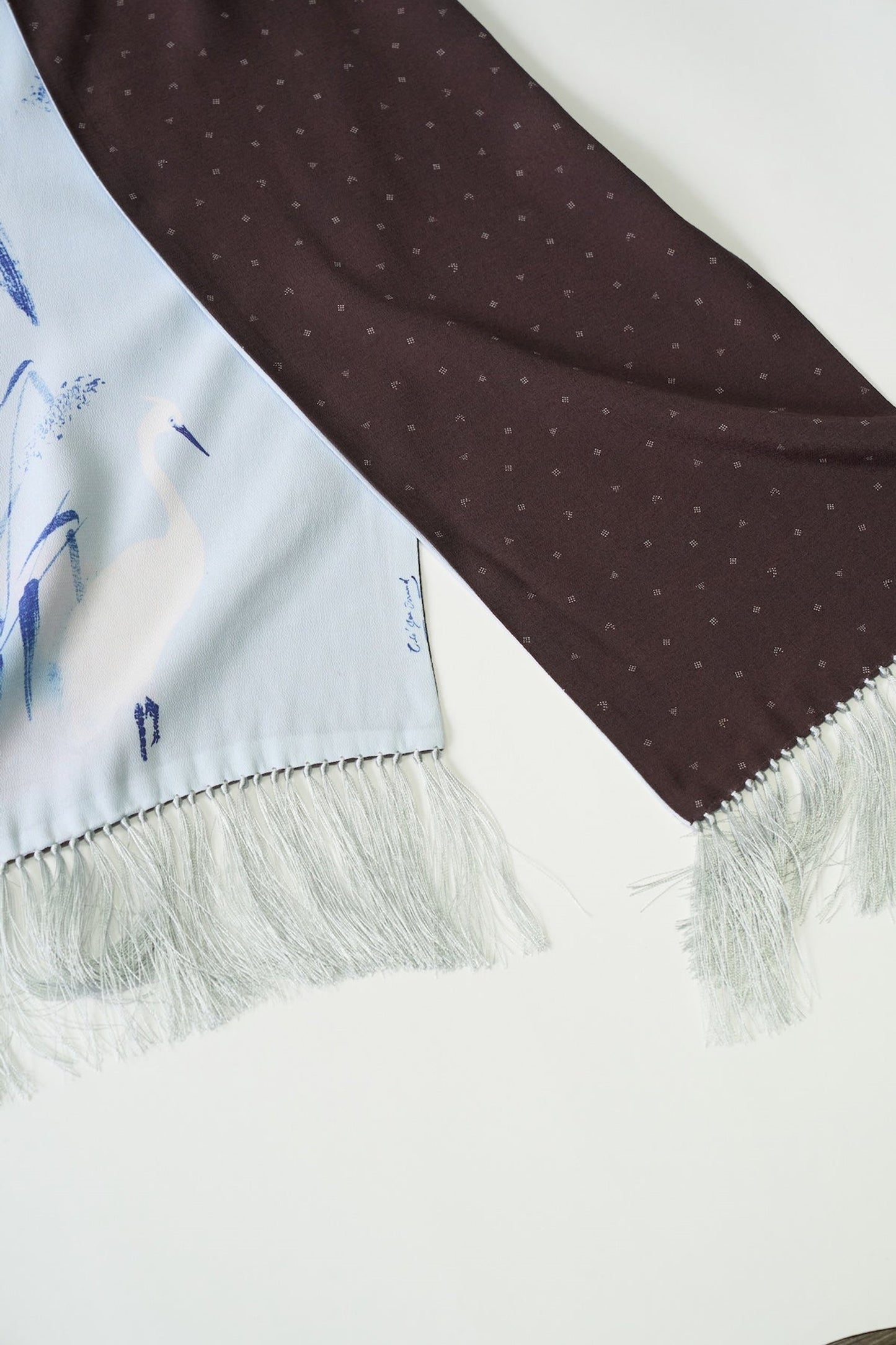 ○OLD JOE - RAYON FRINGE STALL - WALNUT x COBALT