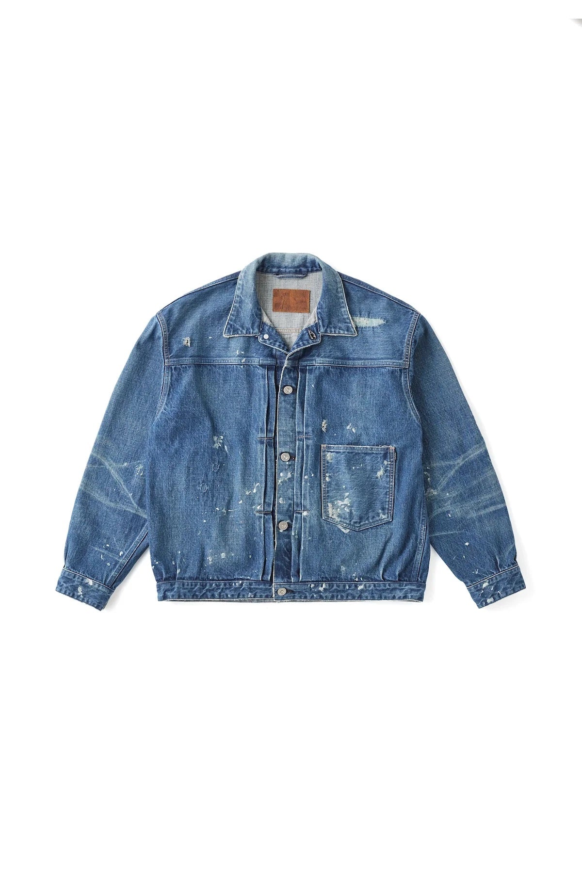 ○OLD JOE - ONE POCKET JEAN JACKET (SCAR FACE & PAINT) - INDIGO