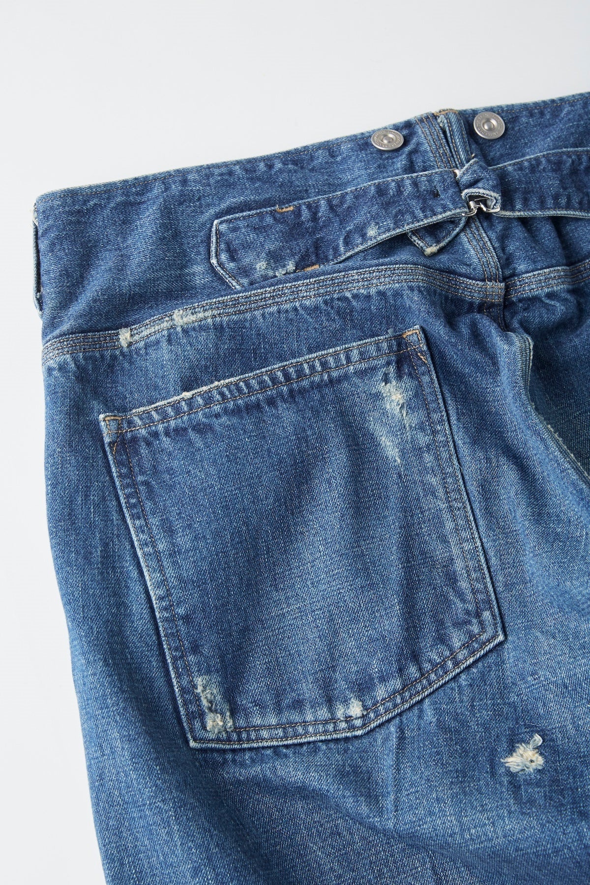 ○OLD JOE - BELTLESS WAIST JEAN TROUSER - INDIGO