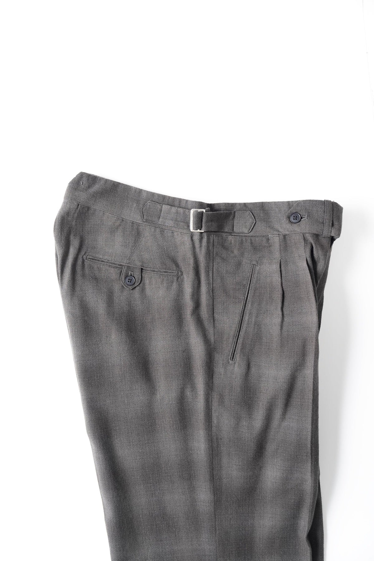 ○OLD JOE - DOUBLE-PLEATED SMARTY TROUSER - GRAPHITE PLAID
