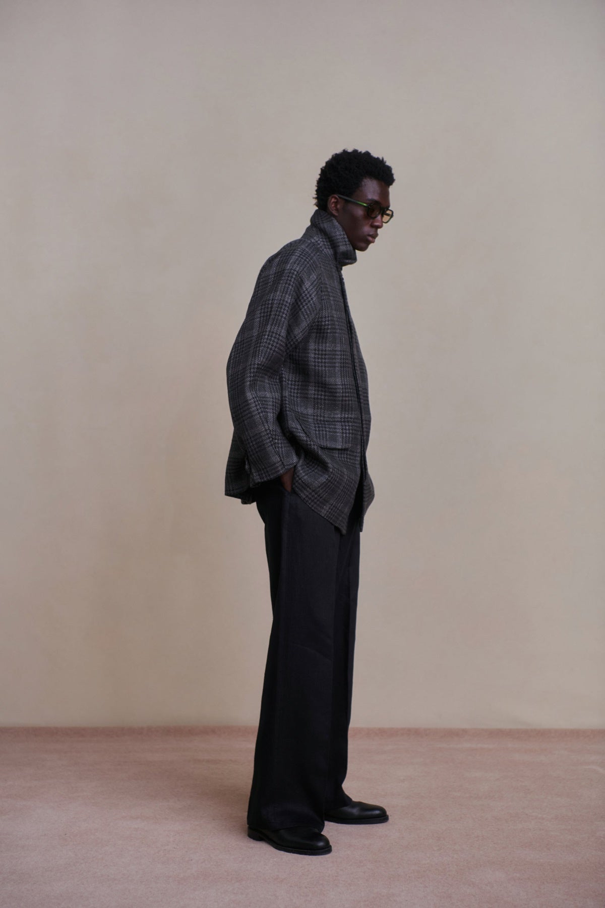 ○OLD JOE - FLY-FRONT DUSTER JACKET  - FANCY PLAID
