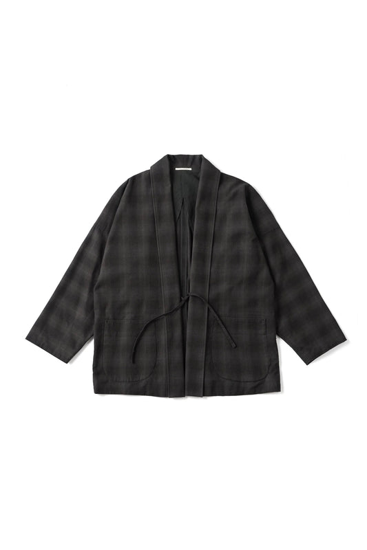 ○OLD JOE - ORIENTAL HAORI JACKET - GRAPHITE PLAID