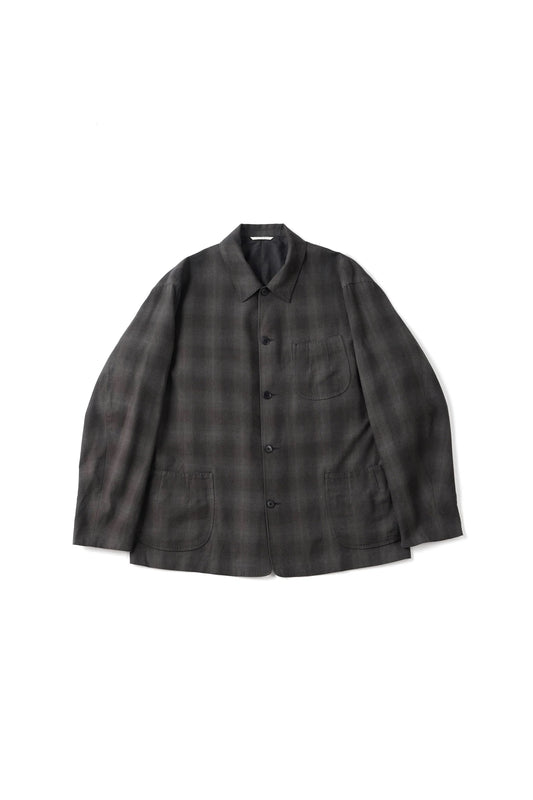 ○OLD JOE - FANCY-POCKET NASSOW JACKET - GRAPHITE PLAID