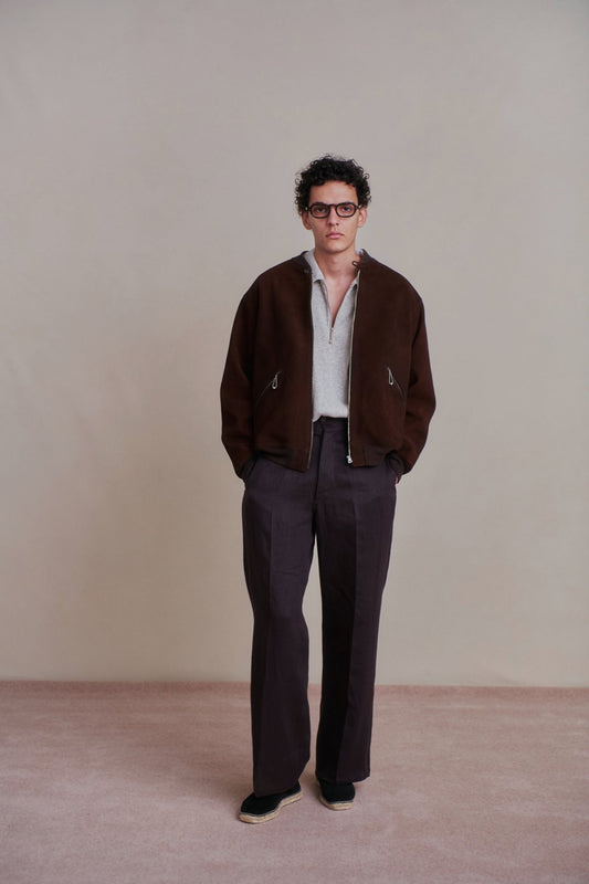 ○OLD JOE - PATINA DEERSKIN ADASTRA JACKET - CHESTNUT SUEDE