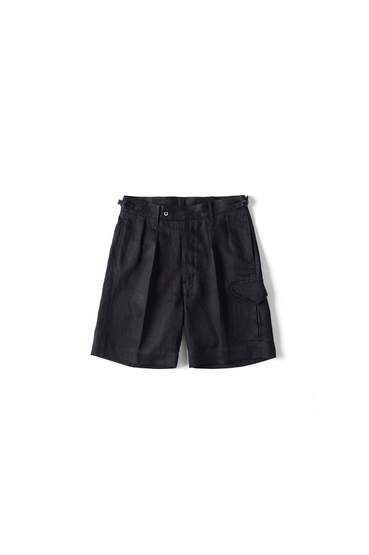 ○OLD JOE - SIDE BUCKLE GRUKHA SHORTS - BLACK