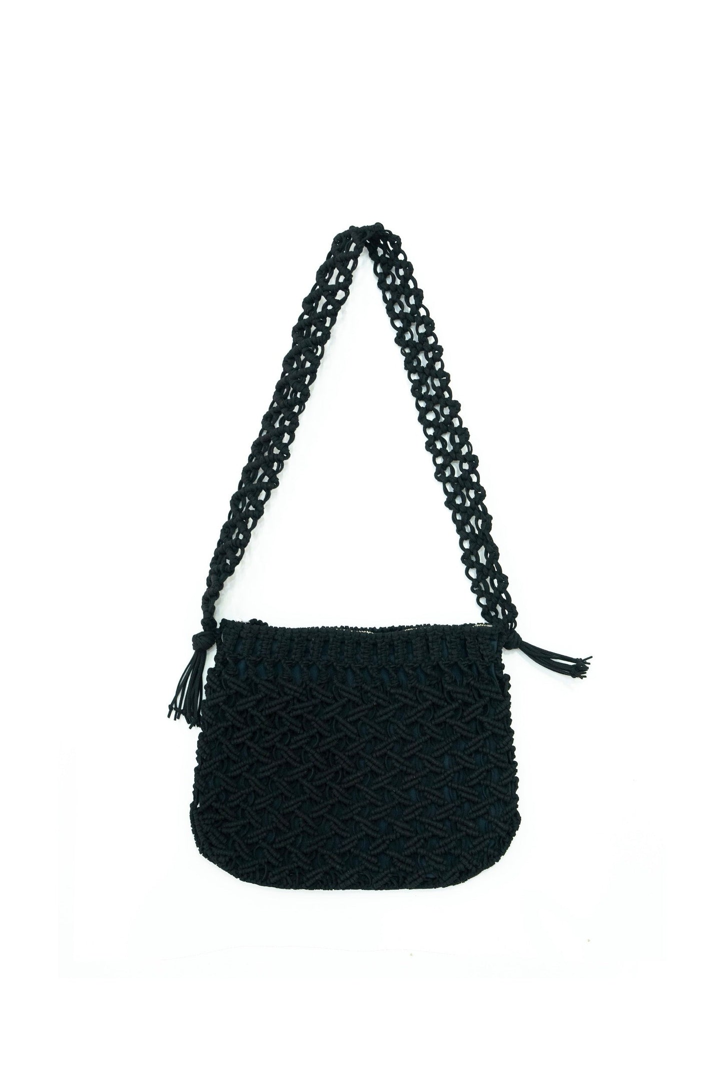 ○OLD JOE - SAILOR’S ROPEWORK BAG (SUEDETTE ROPE) - BLACK