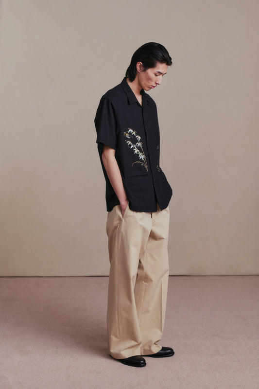 ○OLD JOE - LOWER POCKET SOUVENIR SHIRTS (Short-Sleeve) - ONYX)