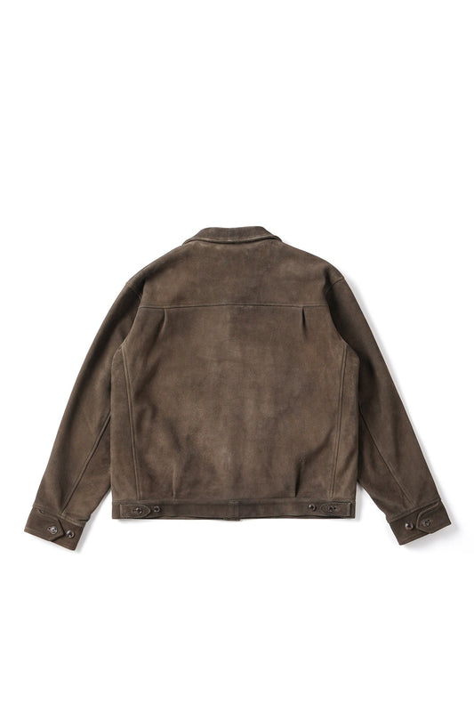 ○OLD JOE - PATINA DEER-SKIN JEAN JACKET (SUEDE) - OAK SUEDE