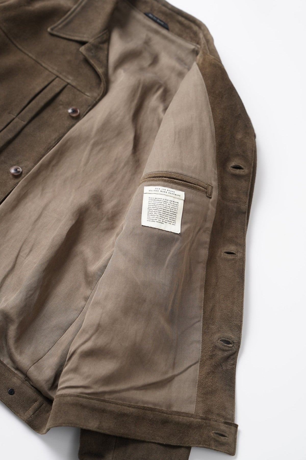 ○OLD JOE - PATINA DEER-SKIN JEAN JACKET (SUEDE) - OAK SUEDE