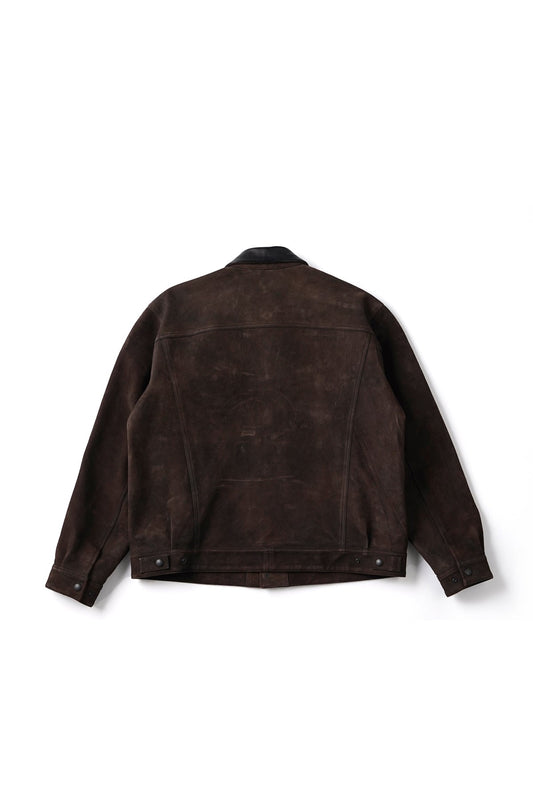○OLD JOE - PATINA HORSE-HIDE ROPER JACKET - EBONY SUEDE