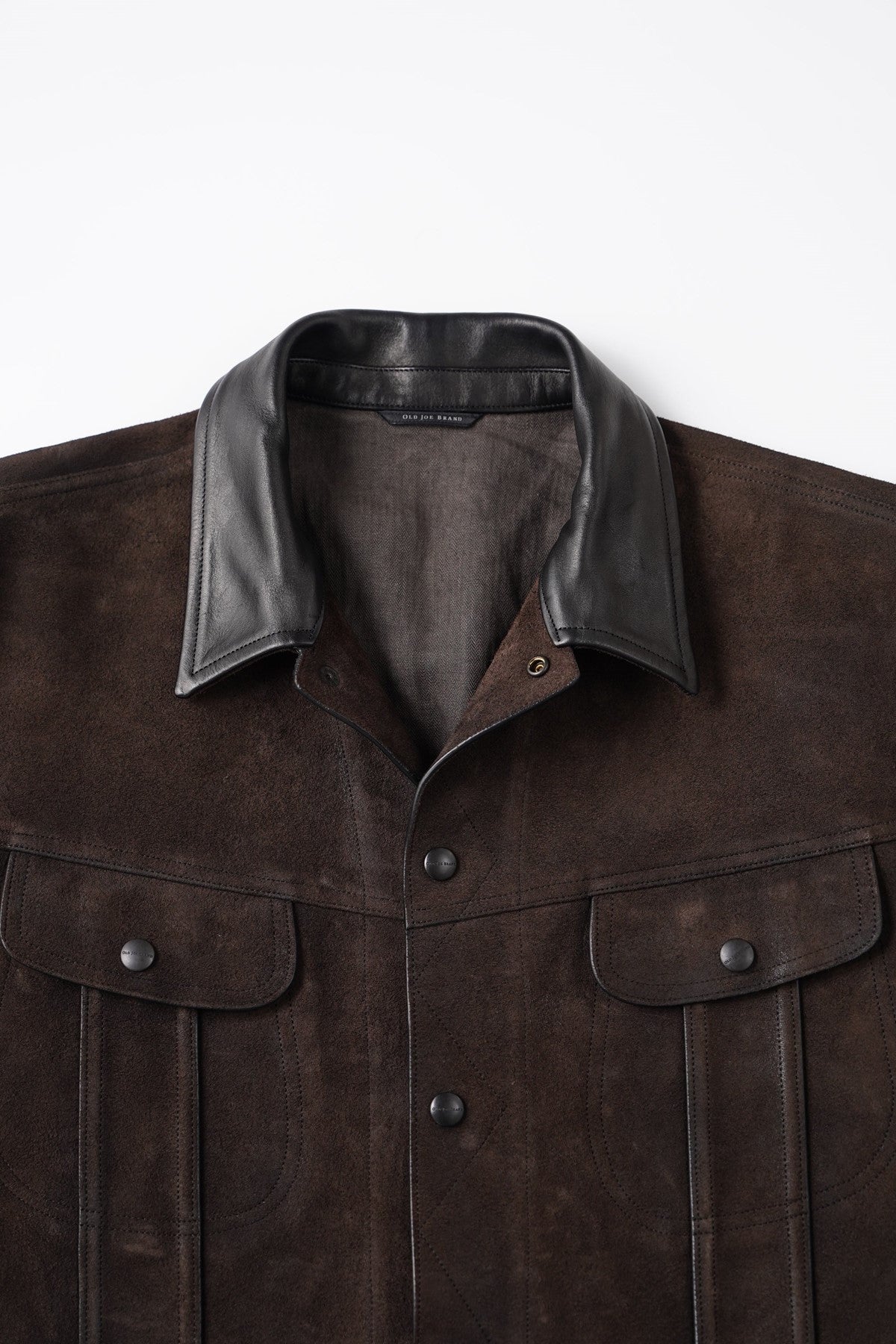 ○OLD JOE - PATINA HORSE-HIDE ROPER JACKET - EBONY SUEDE