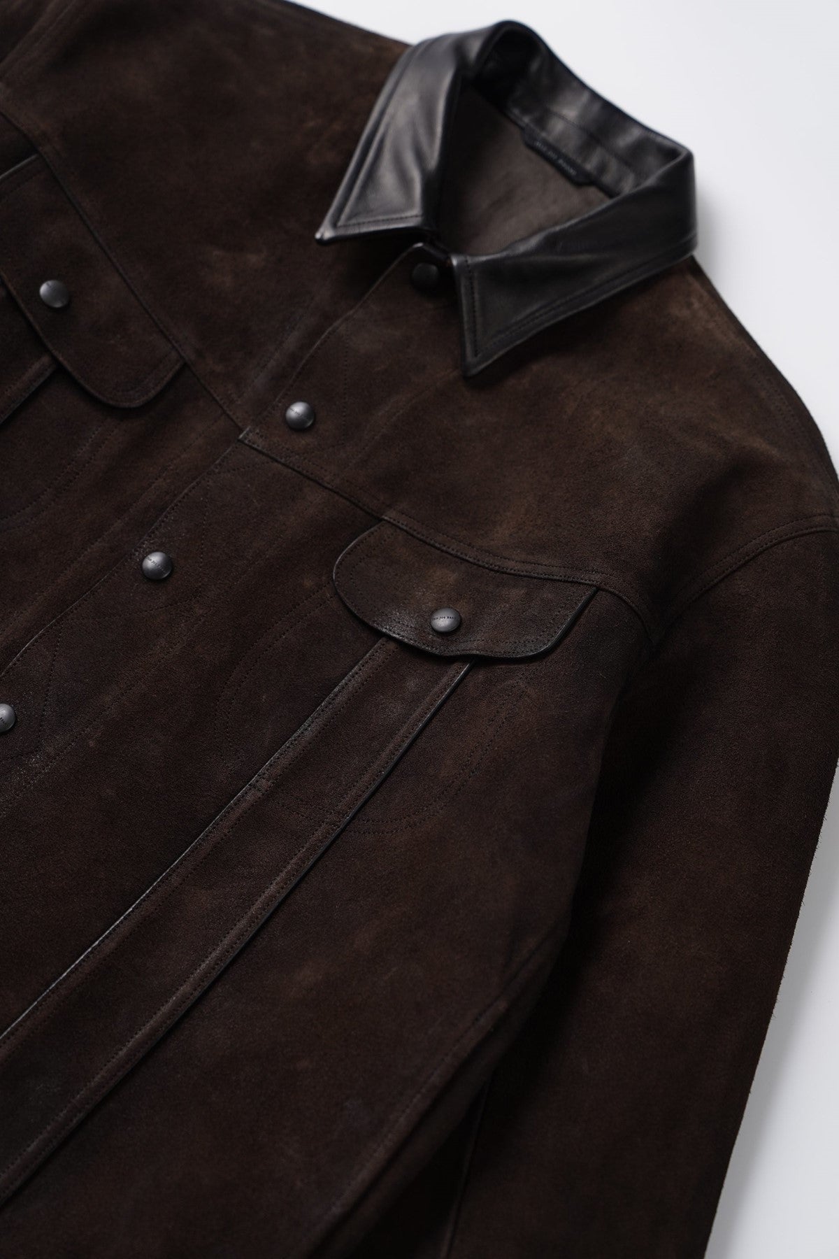 ○OLD JOE - PATINA HORSE-HIDE ROPER JACKET - EBONY SUEDE