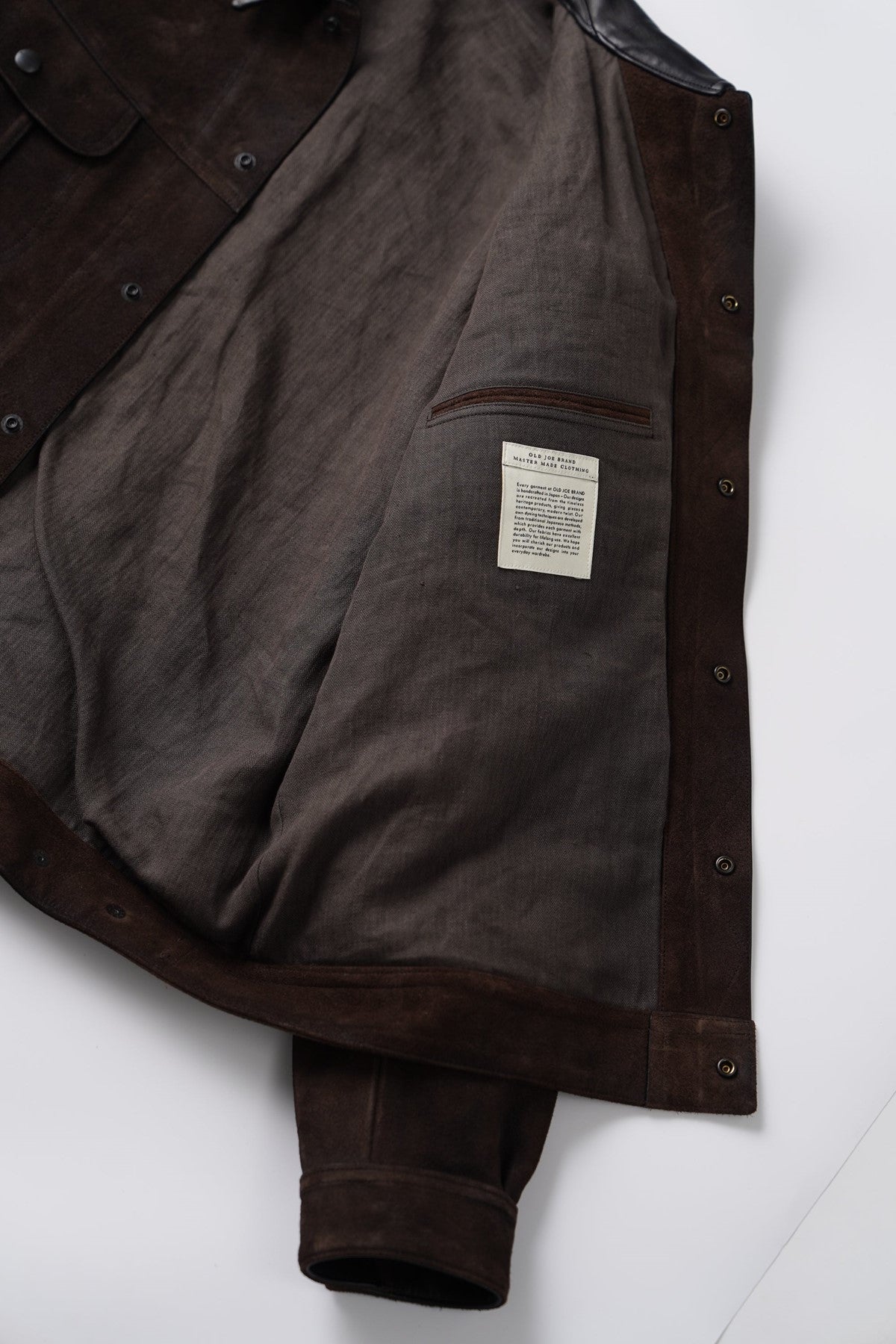 ○OLD JOE - PATINA HORSE-HIDE ROPER JACKET - EBONY SUEDE