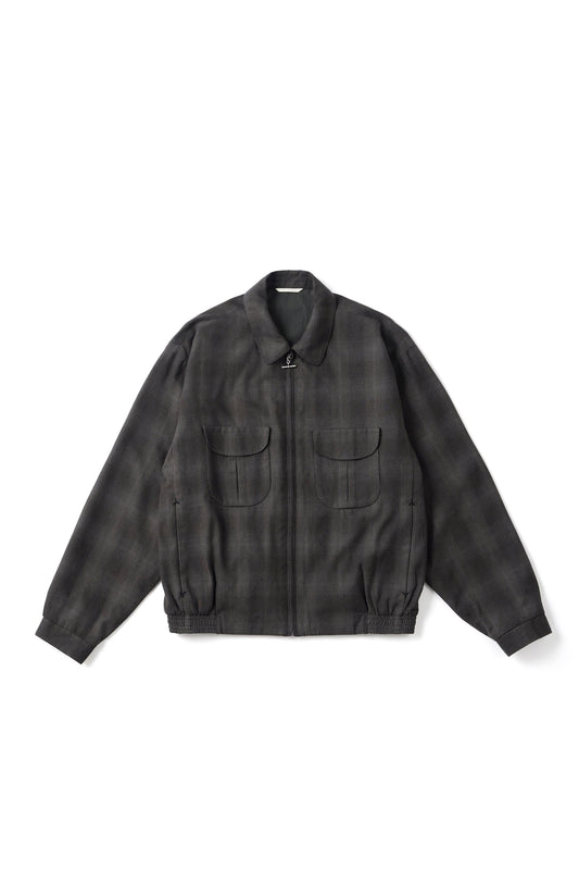 ○OLD JOE - PLEATED-POCKET RICKY JACKET - GRAPHITE PLAID