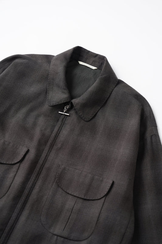 ○OLD JOE - PLEATED-POCKET RICKY JACKET - GRAPHITE PLAID