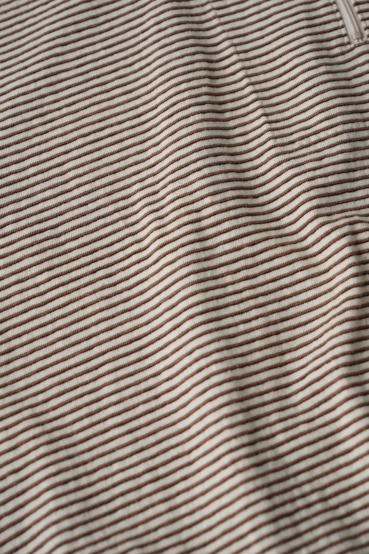 ○OLD JOE - MALTI STRIPED QUATER ZIP TOPS  - IVORY