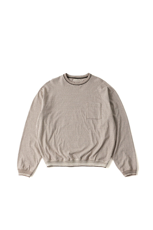 ○OLD JOE - MALTI STRIPED CREW NECK TOPS - IVORY