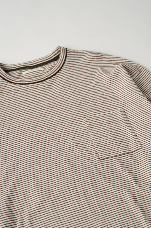 ○OLD JOE - MALTI STRIPED CREW NECK TOPS - IVORY