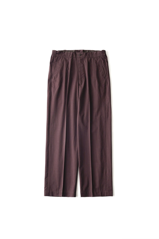 ○OLD JOE - FRONT TUCK ARMY TROUSER - PORT