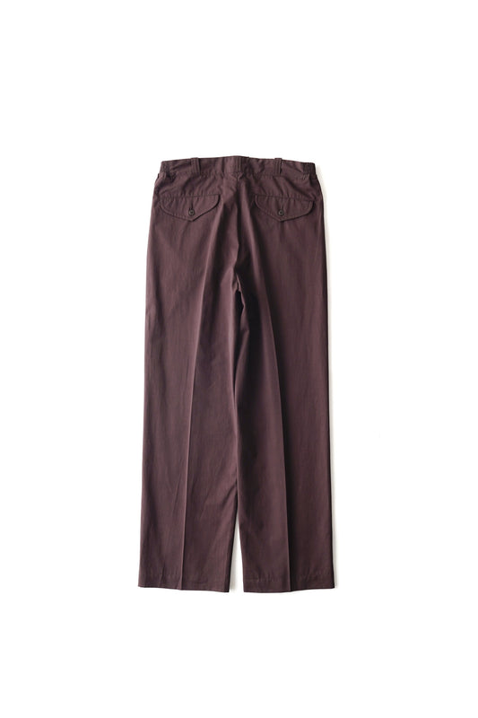 ○OLD JOE - FRONT TUCK ARMY TROUSER - PORT