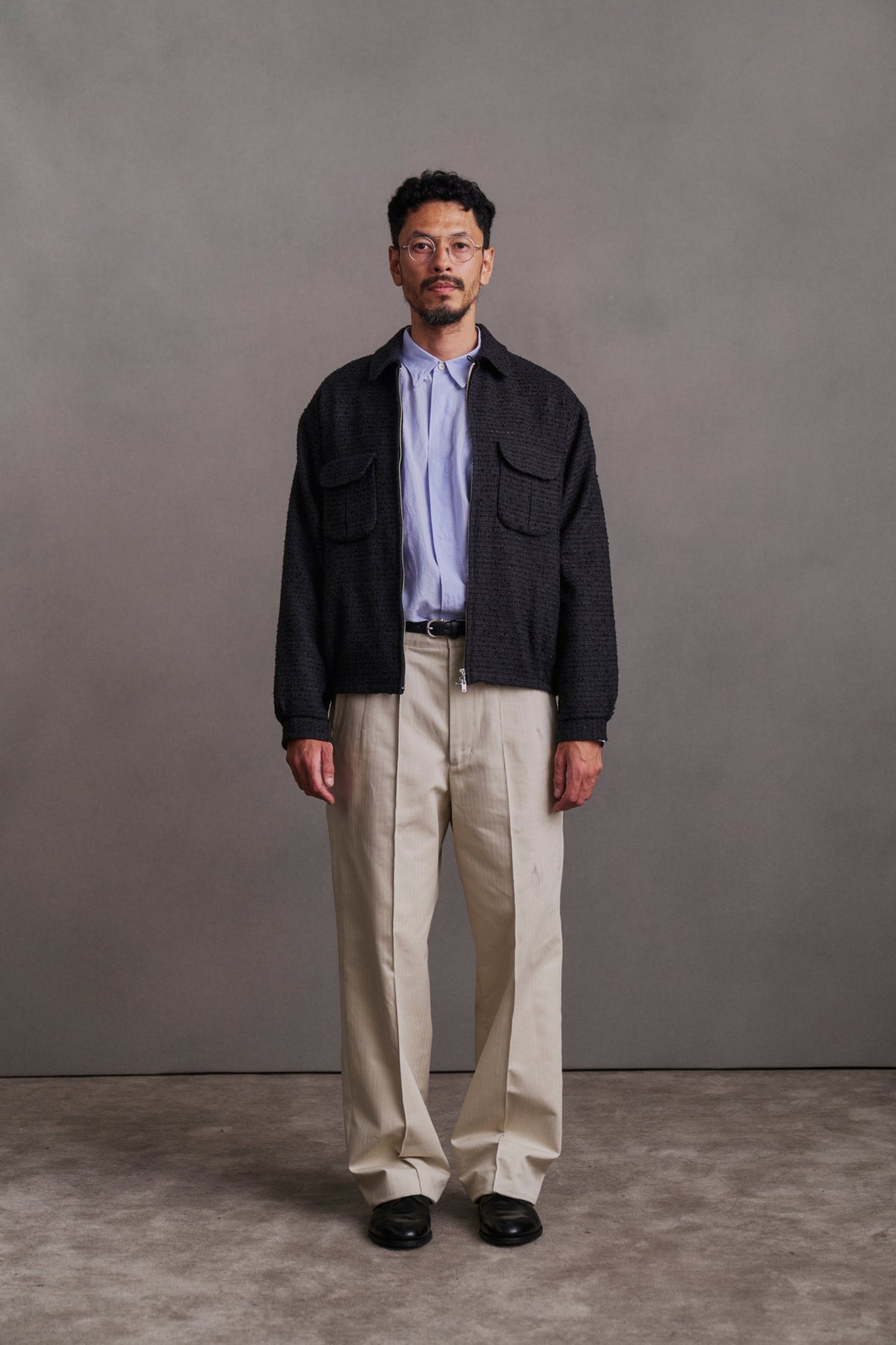 ○OLD JOE - FRONT TUCK ARMY TROUSER - BONE