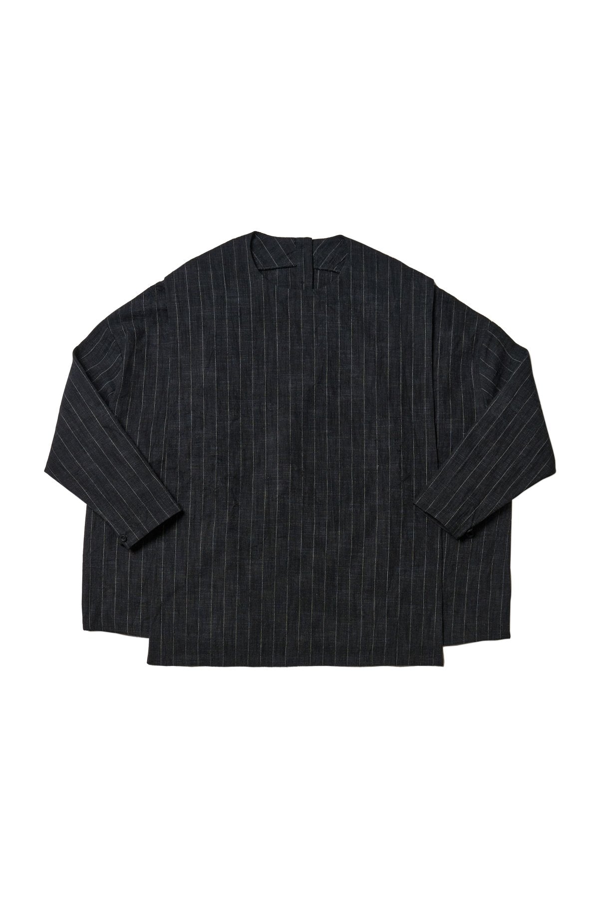 Parchmenter toogood - THE PARCHMENTER TOP CRUMPLED PINSTRIPE - FLINT – PHAETON