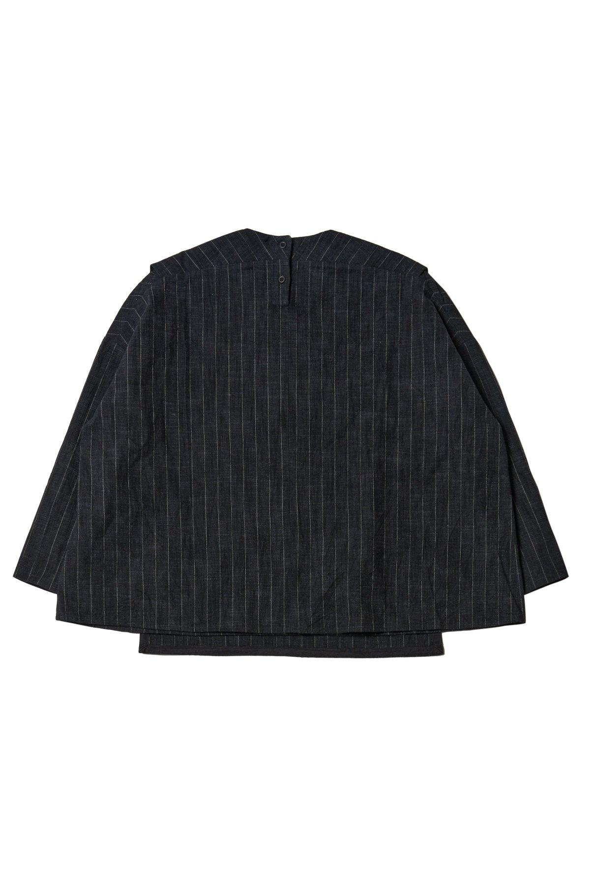Parchmenter toogood - THE PARCHMENTER TOP CRUMPLED PINSTRIPE - FLINT – PHAETON