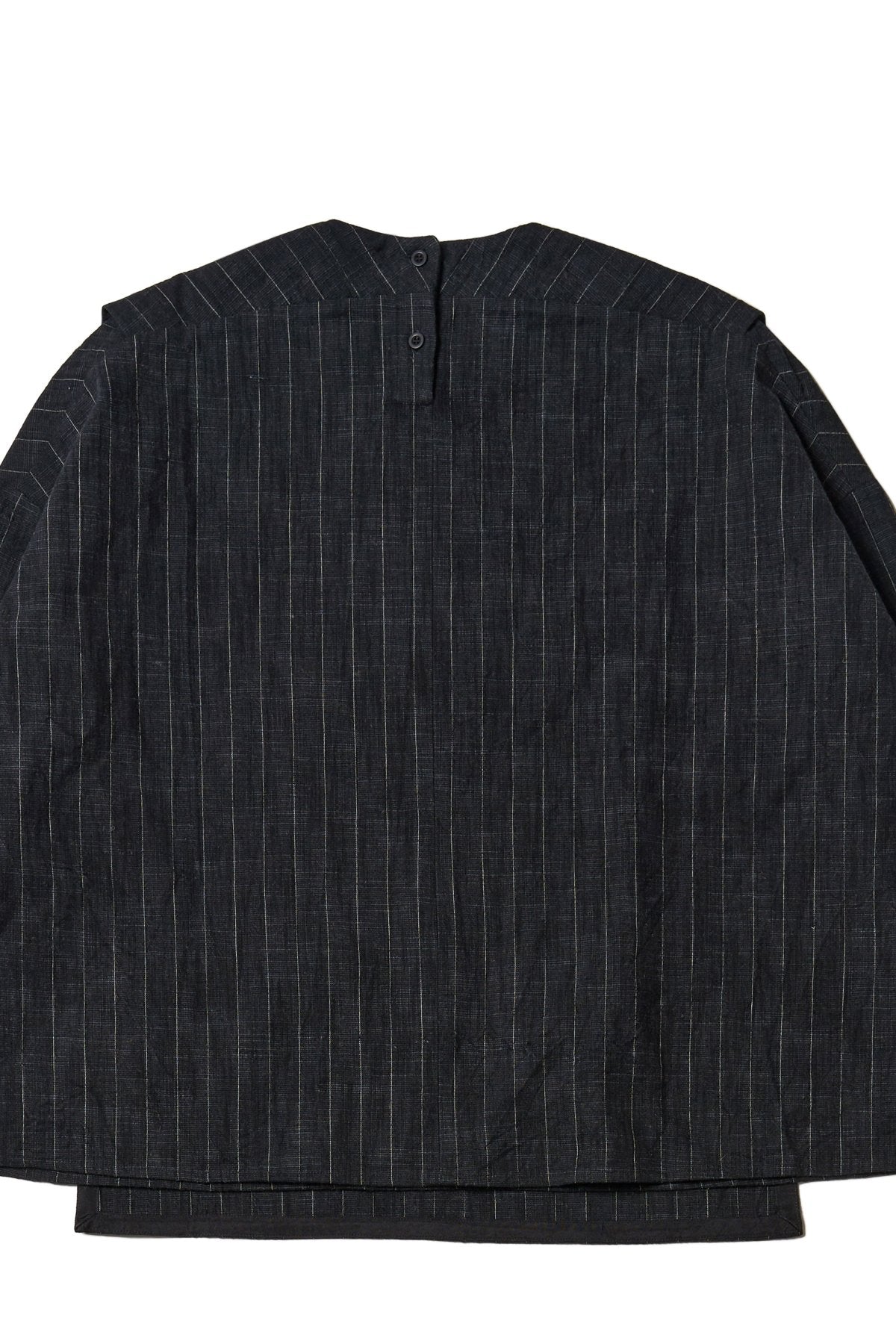 Parchmenter toogood - THE PARCHMENTER TOP CRUMPLED PINSTRIPE - FLINT – PHAETON