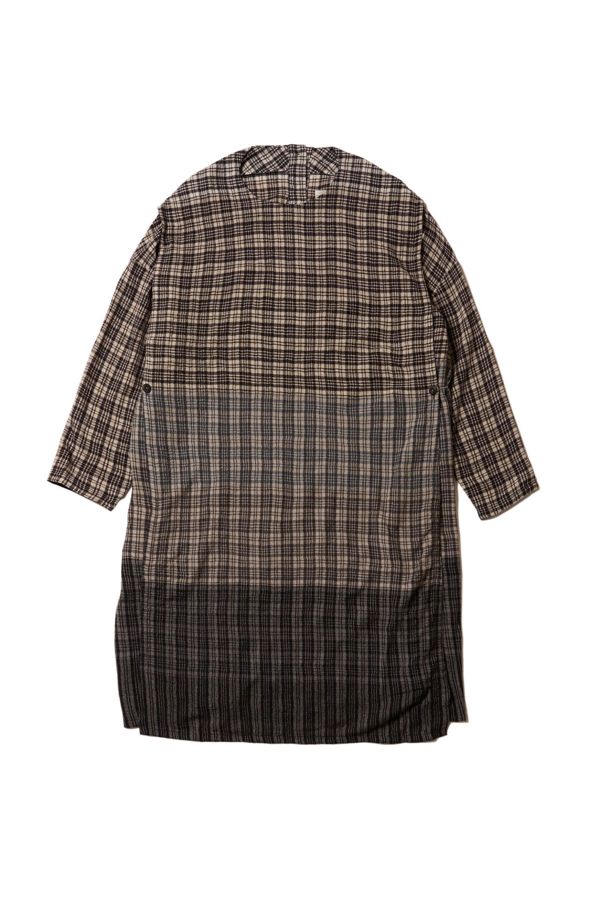 Parchmenter toogood - THE PARCHMENTER DRESS SOFT WOOL CHECK - GRANITE – PHAETON