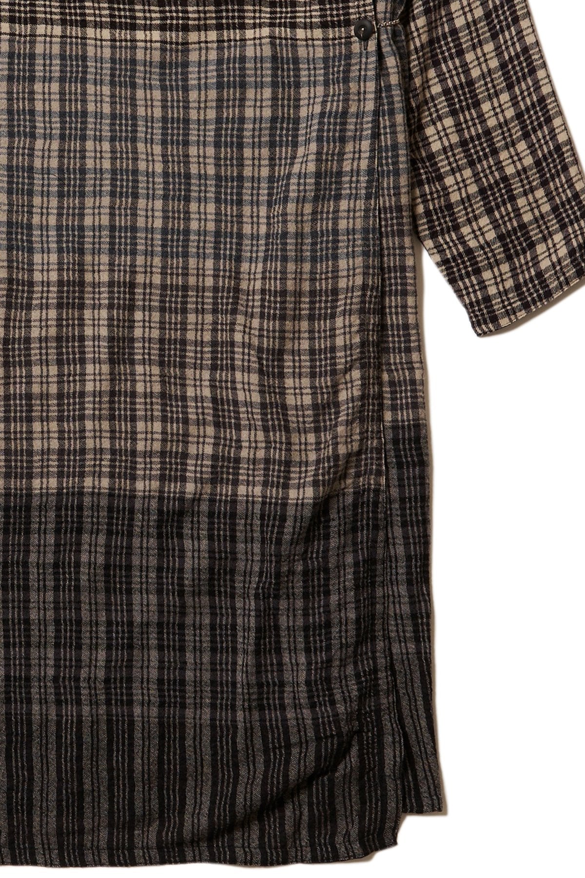 Parchmenter toogood - THE PARCHMENTER DRESS SOFT WOOL CHECK - GRANITE – PHAETON