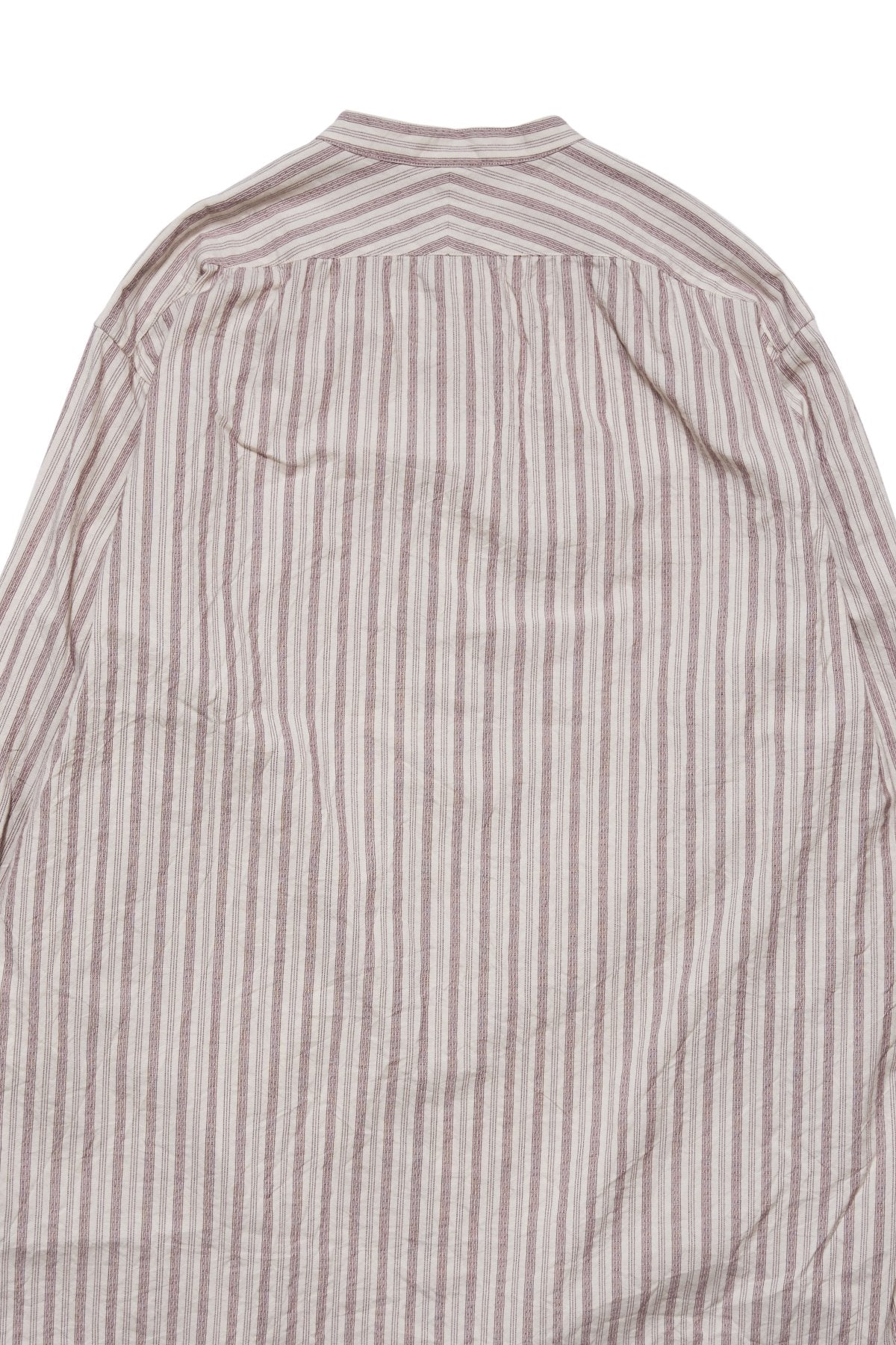 calmlence - SHIRT003 - BAND COLLAR SHIRT - REDST