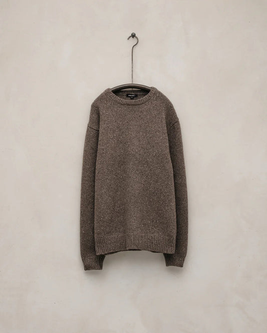 evan kinori - Crewneck Sweater - Cashmere/Wool Tweed - Light Brown