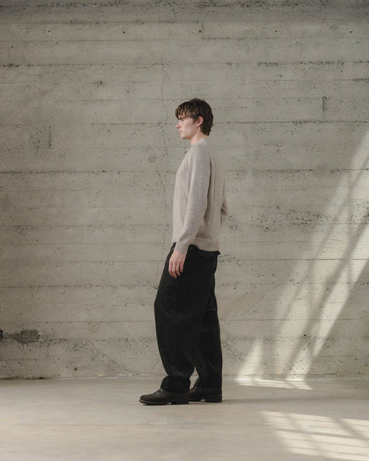 evan kinori - CREWNECK SWEATER CASHMERE/LINEN - OATMEAL