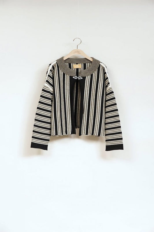 ◯ Nigel Cabourn woman - CHURCH CARDIGAN C/D - BLACK