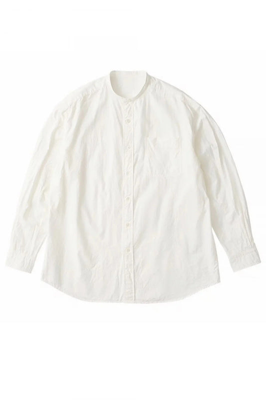 Porter Classic - STAND COLLAR SHIRT - WHITE